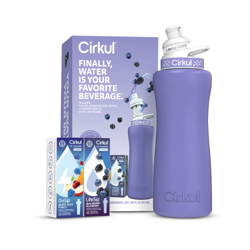 32oz. Matte Periwinkle Stainless Steel Bottle Starter Kit X1