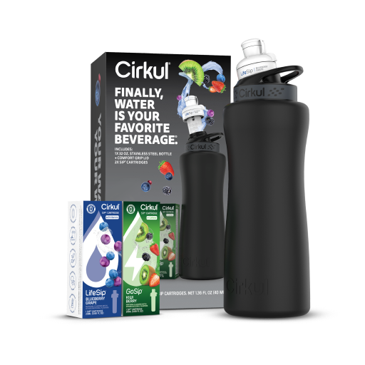 32oz. Matte Black Stainless Steel Bottle Starter Kit J2